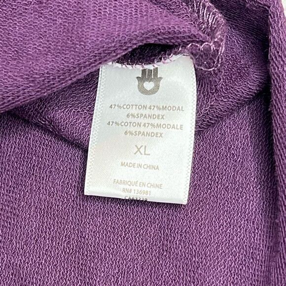 Spiritual Gangster NWT purple Izzy gratitude graphic cropped sweatshirt size XL - Picture 14 of 15